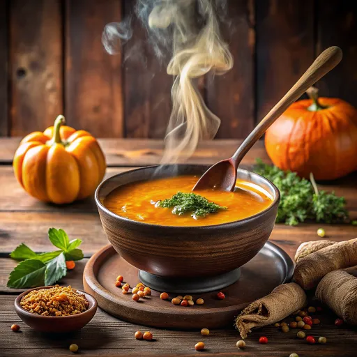 Sup Labu Kuning dan Lentil Merah